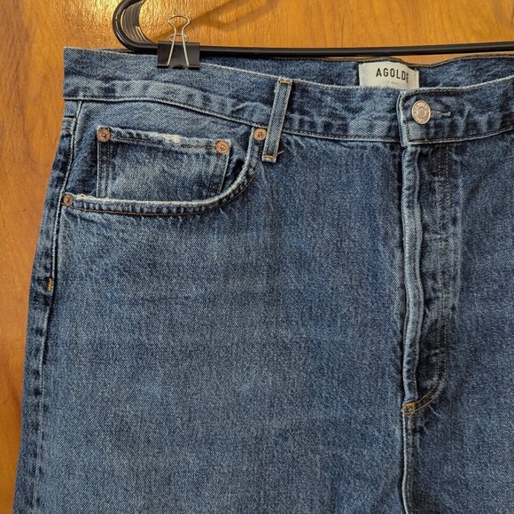 Agolde Fran Low Slung Straight Jeans (34) - Picture 5 of 15